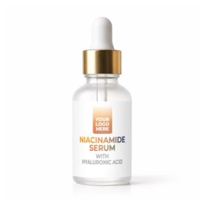 white label niacinamide serum with hyaluronic acid packaging