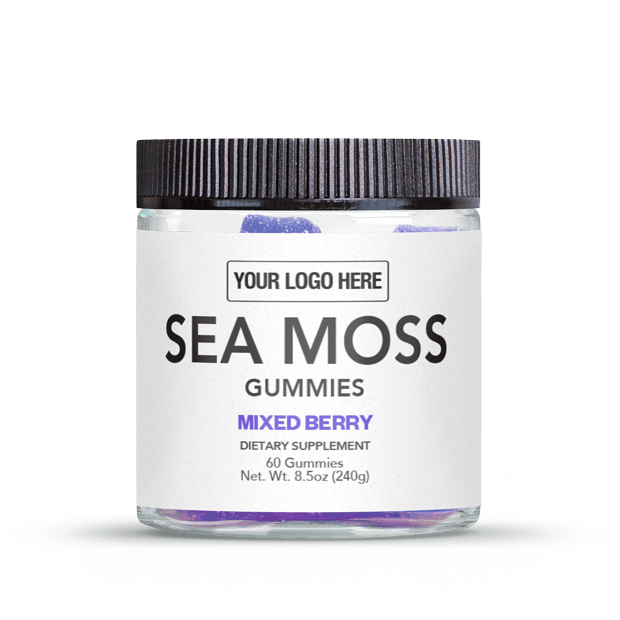 White label sea moss gummies mixedberry
