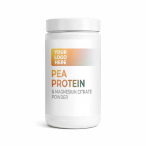 pea protein and magnesium citrate powder packaging