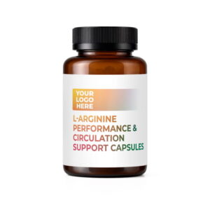 White Label L-Arginine Performance & Circulation Support Capsules packaging