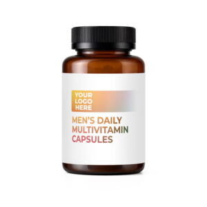 White Label Men's Daily Multivitamin Capsules packaging