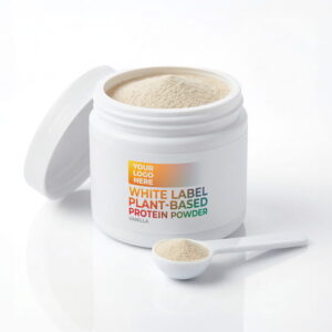 White Label Plant-Based Protein Powder – Vanilla packaging